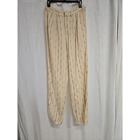 Free People Soft Spirit Trousers Pants Pockets Sand Combo Cream Women’s Size 4 - Picture 3 of 11